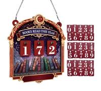 Book Counter Sign, Wooden Tabletop Decoration, Books Read Sign Serves
