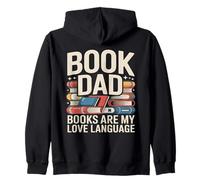 Book Dad Books Are My Love Language Reading Felpa con Cappuccio