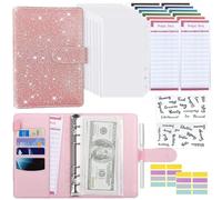 Book di risparmio monetario - A6 Budget Binder con buste in contanti con cerniera, Libro della per il risparmio di denaro | Organizzatore di budget per denaro creativo con adesivi, buste