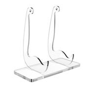 Book Display Stand, Clear Acrylic Vertical Organizer, Space Saving Storage Rack Anti-Slip Multi-Shelf Design Sleek Holder for Offices, Classroom, Kitchen, Bedroom, Nursery, Living Room, Library Use