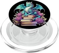 Book Dragon Bookish Dragon Book Worm Dragons & Books Reading PopSockets PopGrip per MagSafe