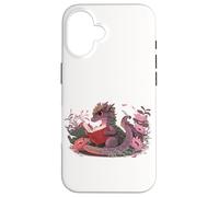 Book Dragon Bookworm Bookish Dragon Reading Books & Dragons Custodia per iPhone 16