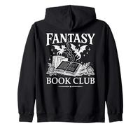 Book Dragon Fantasy Era Reader Book Club Bookish Book Lover Felpa con Cappuccio