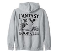 Book Dragon Fantasy Era Reader Book Club Bookish Books Lover Felpa con Cappuccio