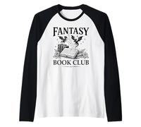 Book Dragon Fantasy Era Reader Book Club Bookish Books Lover Maglia con Maniche Raglan