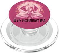 Book Dragon Fantasy Era Romantasy Bookish Pink Books Lovers PopSockets PopGrip per MagSafe