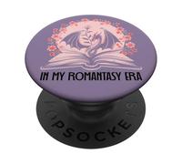 Book Dragon Fantasy Era Romantasy Bookish Purple Books Lover PopSockets PopGrip Adesivo