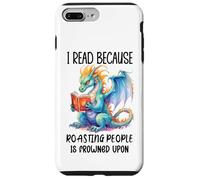 Book Dragon I Read Because Roasting People is Frowned Upon Custodia per iPhone 7 Plus/8 Plus