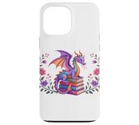 Book Dragon Reading Books Dragons Bookish Floral Book Lover Custodia per iPhone 13 Pro Max