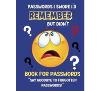 Book For Passwords: Passwords I Swore I'd Remember But Didn't: Internet Password Log Book
