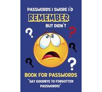 Book For Passwords: Passwords I Swore I'd Remember But Didn't: Internet Password Log Book