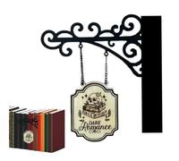 Book Genre Signs for Bookshelf, Bookish Library Label with Hangable Bracket