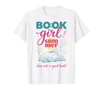 Book Girl Summer Beach Reads Bookish Reader Book Lover Maglietta
