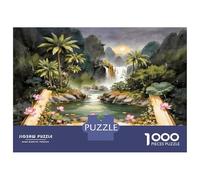 Book Jungle Pool 1000 Pezzi Puzzle Premium Literary Wilderness Escape Puzzle Classico Cartone Spesso - Ultra Difficile, Anti-stress E Relax, Ideale Per Divertimento Indoor 52x38cm/1000pcs