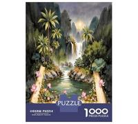 Book Jungle Pool 1000 Pezzi Puzzle Premium Literary Wilderness Escape Puzzle Classico Cartone Spesso - Ultra Difficile, Anti-stress E Relax, Ideale Per Divertimento Indoor 38x26cm/1000pcs