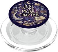 Book Lover Celestial Witchy Cat Just One More Chapter Purple PopSockets PopGrip per MagSafe