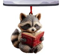 Book Lover Christmas Ornaments, Vintage Animal Holiday Keepsake, Animal and Book Theme Decorations, Decorative Festive Charm, Tree Ornament Decor for Readers Women Girls Friends