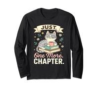 Book Lover Cute Cat Coffee Solo 1 capitolo in più, Lettura Accogliente Maglia a Manica