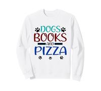 Book Lover Dogs Libri e Pizza Loving Reader Felpa