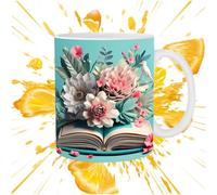 Book Lover Mug - Book Club Coffee Cup 350ml, Bookworm Ceramic Mug With 3D Bookshelf Design, Cute Library Shelf Cup For Tea, Coffee, Hot Drinks, Perfect Literature Lovers, Home Decor