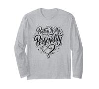 Book Lover Poetry Is My Personality Bookworm Reader Maglia a Manica