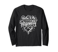 Book Lover Poetry Is My Personality Bookworm Reader Maglia a Manica