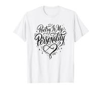 Book Lover Poetry Is My Personality Bookworm Reader Maglietta