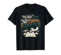 Book Lover Reader Troppi Libri Che leggono Maglietta