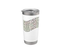 Book Lover Stay Cozy Keep Warm Read More Retro Bicchiere termico in acciaio inox doppia parete