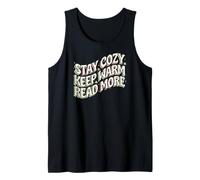 Book Lover Stay Cozy Keep Warm Read More Retro Canotta