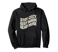 Book Lover Stay Cozy Keep Warm Read More Retro Felpa con Cappuccio