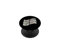 Book Lover Stay Cozy Keep Warm Read More Retro PopSockets PopGrip Adesivo