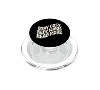 Book Lover Stay Cozy Keep Warm Read More Retro PopSockets PopGrip per MagSafe