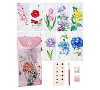 Book Marks Reading, 10 Pieces Watercolor Holders, Aesthetic Page Clips, Decorative Paper Markers, Cute Bookmarks for Students, Ideal to Teachers, School, Friends, Kids, Study