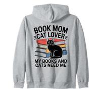 Book Mom Cat Lover I Miei Libri e Gatti Hanno Bisogno di Me Felpa con Cappuccio