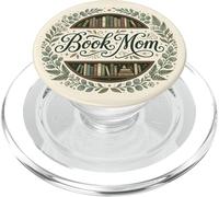 Book Mom Reading Booktrovert Floral Librarian Beige Bookish PopSockets PopGrip per MagSafe