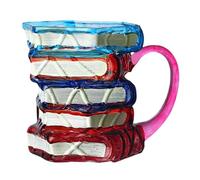 Book Mug, Glass Stack Cup, 4.72x4.13x3.54 inches Literary Themed Drinkware, Cute Bookish Design, Heat Resistant Material for Writers, Teachers, Friends, Family, Women, Men Lovers, Daily Coffee, Tea