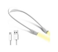 Book Neck Reading Light Rechargeable LED Reading Light Work Light 3 Colors Adjustable Arm Neck Lamp for Reading, Knitting, Sewing, Camping, Jogging, U