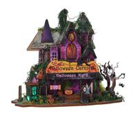 Book Nook Kit, Book Nook con luce LED fai da te Halloween Night Assembly Model Kit 7 colori che cambiano automaticamente modello in legno kit di costruzione modello spettrale tema mistico