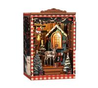 Book Nook, kit fai da te in miniatura per casa delle bambole Booknook, puzzle 3D in legno fermalibri, inserto per libreria, kit fai da te in legno per la decorazione della casa
