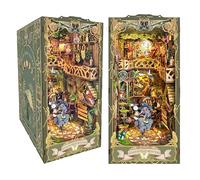 Book Nook, kit fai da te in miniatura per casa delle bambole con luce a LED, puzzle 3D, kit decorativo per libri e libreria, per adulti
