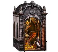 Book Nook Kit per adulti - DIY Miniature House Kit Bookshelf Insert Decor, Magic Puzzle 3D Dollhouse with Dust Cover (Dragons Treasure Labyrinth)