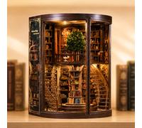Book Nook Kit per modellismo, anelli della saggezza, puzzle in legno e fermalibri