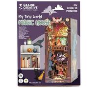 Book Nook My Tiny World Magic House - Kit Miniatura 3D in legno con luci LED