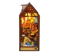 Book Nook | Puzzle 3D In Legno Da Tavolo Decorativo,Modello Casa Illuminazione LED Educativo Per Biblioteca Camera Bambini Adulti Natale Halloween