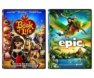 Book of Life & Epic 2-DVD Animated Family Fun Bundle Set