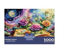 Book of Purple Flowers Jigsaw Puzzle,1000 Pezzi Classici, Per Adulti E Bambini Da 14 Anni E Più Giochi Del Cervello Perfetto Per Appassionati Di Esperti - Decorazione Della Casa 38x26cm/1000pcs