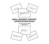 Book of Small Business Support Appreciation Notes: Black & White Cut-Out Notes ‘Thank You For Your Order’