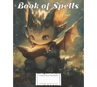 Book of Spells Composition Notebook - Little Dragon: Journal for Spell Writing, Tarot Readings, Moon Phases, Manifestation & Creative Expression | College Rule | 7.5" x 9.25" | 110 Pages