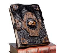 Book Of The Damned Halloween Decor - Witch Spell Codex Con Demon Eyes | Prop Di Cronaca Scura Fatta A Mano, Manoscritto Spaventoso Artefatto, Del Diario Di Display Haunted House Per Una Decor